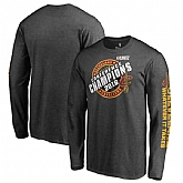 Cleveland Cavaliers Fanatics Branded 2018 Eastern Conference Champions Keyhole Slogan Long Sleeve T-Shirt - Heather Charcoal,baseball caps,new era cap wholesale,wholesale hats